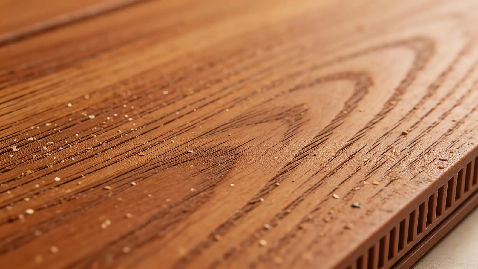 Close-up of a PVC wall-panel sample